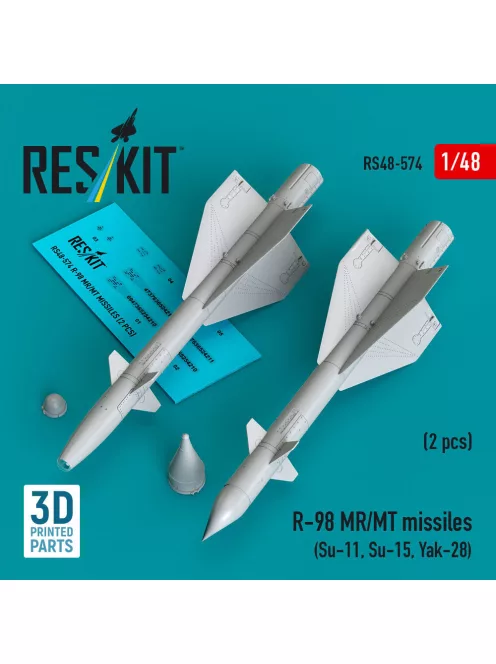 Reskit - R-98 MR/MT missiles (2 pcs) (Su-11 Su-15 Yak-28) (3D Printed)