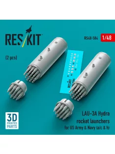   Reskit - LAU-3A Hydra rocket launchers for US Army & Navy (a/c & h) (2pcs) (3D Printed)