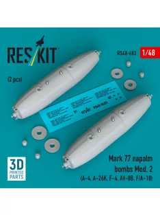   Reskit - Mark 77 napalm bombs Mod. 2 (2pcs) (A-4 A-26K F-4 AV-8B F/A-18) (3D Printed)
