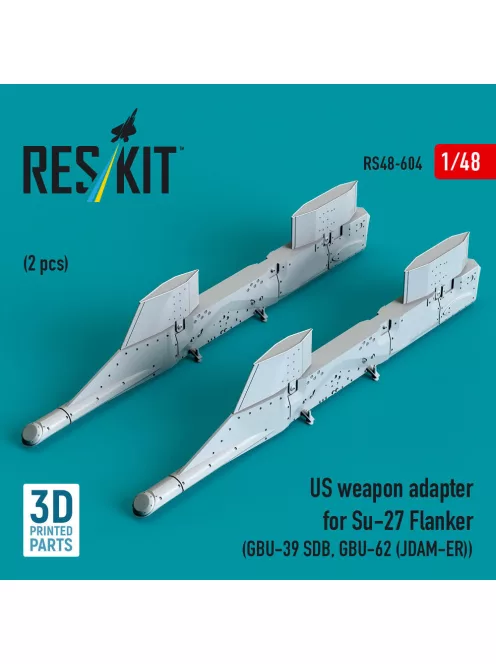 Reskit - US weapon adapter for Su-27 Flanker (2 pcs) (GBU-39 SDB, GBU-62 (JDAM-ER)) (3D Printed)