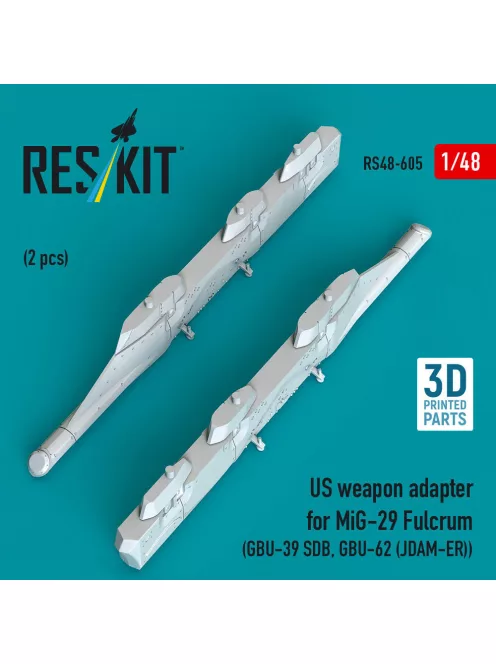 Reskit - US weapon adapter for MiG-29 Fulcrum (2 pcs) (GBU-39 SDB, GBU-62 (JDAM-ER)) (3D Printed)