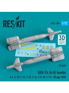   Reskit - GBU-24 (A-B) bombs (2 pcs) (A-6 A-10 F-14 F-15 F-16 F/A-18 F-111 Mirage 2000) (3D Printed)