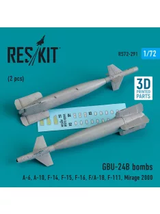   Reskit - GBU-24B bombs (2 pcs) (A-6, A-10, F-14, F-15, F-16, F/A-18, F-111, Mirage 2000) (3D Printed)