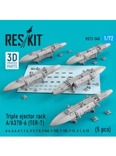   Reskit - Triple ejector rack A/A37B-6 (TER-7) (5 pcs) (A-4 A-6 A-7 F-4 S-3,F-8 F-84F F-100 F-105 F-15 A-1 A-10)