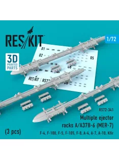   Reskit - Multiple ejector racks A/A37B-6 (MER-7) (3 pcs) (F-4 F-100 F-5 F-105 F-8 A-4 A-7 A-10 Kfir)
