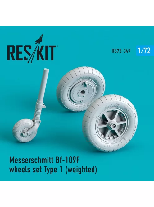 Reskit - Bf-109 (F, G-early) wheels set ype 1 (weighted)