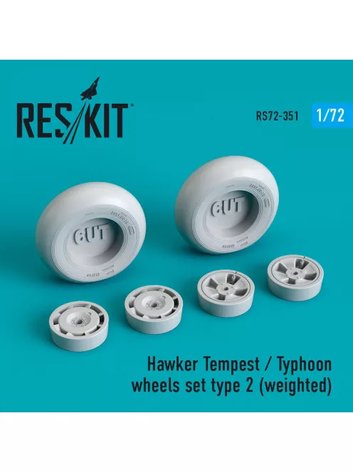 Reskit - Hawker Tempest/Typhoon wheels set type 2 (weighted)