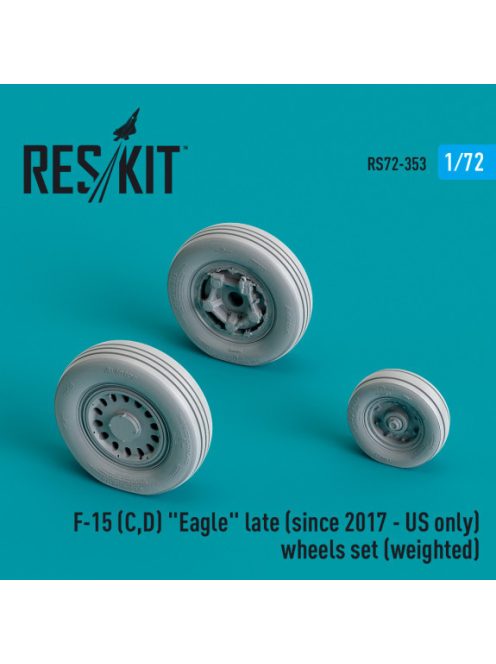 Reskit - F-15 (C,D) "Eagle" late (since 2017 - US only) wheels set (weighted) (Resin & 3D Printed) (1/72)