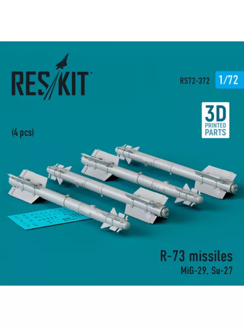 Reskit - R-73 missiles (4 pcs) (MiG-29 Su-27) (3D Printed)