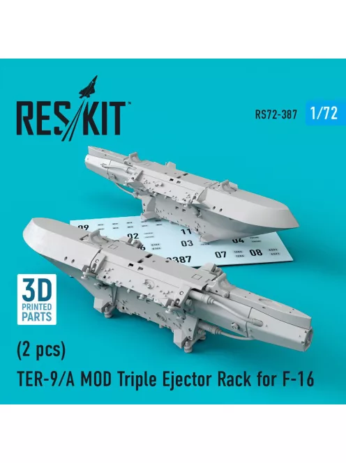 Reskit - TER-9/A MOD Triple Ejector Rack for F-16 (2 pcs) (3D Printed)