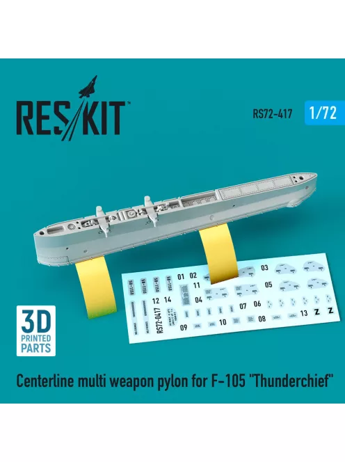 Reskit - Centerline multi weapon pylon for F-105 Thunderchief (3D Printed)
