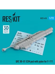 Reskit - QRC 80-01 ECM pod with pylon for F-111 (3D Printed)