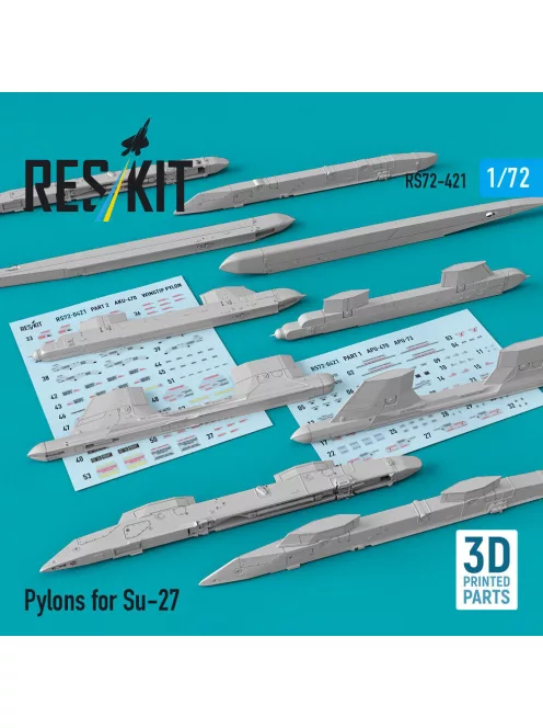 Reskit - Pylons for Su-27 (3D Printed)