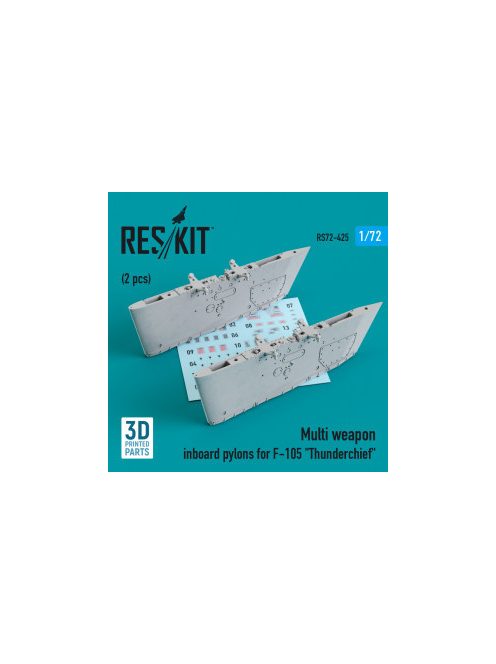 Reskit - Multi weapon inboard pylons for F-105 "Thunderchief" (2 pcs) (3D Printed) (1/72)