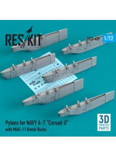   Reskit - Pylons for NAVY A-7 "Corsair II" with MAU-11 Bomb Racks (3D Printed) (1/72)