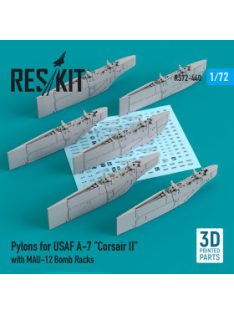   Reskit - Pylons for USAF A-7 "Corsair II" with MAU-12 Bomb Racks (3D Printed)  (1/72)