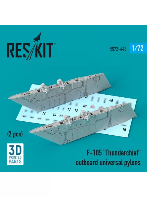 Reskit - F-105 Thunderchief outboard universal pylons (2 pcs) (3D Printed)