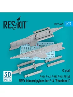   Reskit - NAVY inboard pylons for F-4 Phantom II (2 pcs) (F-4B, F-4J, F-4N, F-4S, RF-4B) (3D Printed)