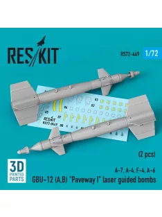   Reskit - GBU-12 (A,B) Paveway I laser guided bombs (2 pcs) (A-7, A-4, F-4, A-6) (3D Printed)