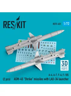   Reskit - AGM-45 Shrike missiles with LAU-34 launcher (2 pcs) (A-4 A-7 F-4 F-105) (3D Printed)