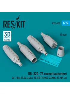   Reskit - UB-32A-73 rocket launchers (4 pcs) (Su-7 Su-17 Su-24 Su-25 MiG-21 MiG-23 MiG-27 YaK-38) (3D Printed)
