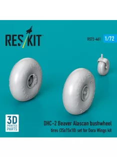  Reskit - DHC-2 Beaver Alascan bushwheel tires (35x15x10) set for Dora Wings kit (3D Printed)