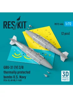   Reskit - GBU-31 (V) 2/B thermally protected bombs U.S. Navy (2 pcs) (F/A-18, AV-8B, F-14D)(3D Printed)