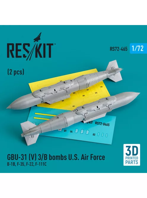 Reskit - GBU-31 (V) 3/B bombs U.S. Air Force (2 pcs) (B-1B, F-35, F-22, F-111C) (3D Printed)
