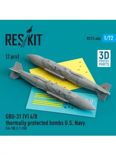   Reskit - GBU-31 (V) 4/B thermally protected bombs U.S. Navy (2 pcs) (F/A-18E,F, F-35B) (3D Printed)