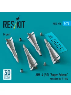   Reskit - AIM-4 (F, G) Super Falcon missiles for F-106 (4 pcs) (3D Printed)