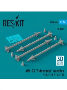   Reskit - AIM-9X Sidewinder missiles (4 pcs) (F-15 F-16 F-18 F-35) (3D Printed)