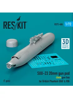   Reskit - SUU-23 20mm gun pod (close gun bay) for British Phantom (RAF & RN) (1 pcs) (3D Printed)