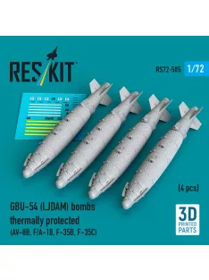   Reskit - GBU-54 (LJDAM) bombs thermally protected (4 pcs) (AV-8B F/A-18A-F F-35B F-35C) (3D Printed)