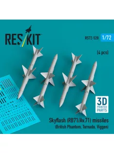   Reskit - Skyflash (RB71/Av.71) missiles (4 pcs) (British Phantom Tornado Viggen) (3D Printed)
