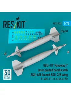   Reskit - GBU-10 Paveway I laser guided bombs with BSU-4/B fin and BSU-3/B wing (2 pcs) (F-4D/E F-111 A-6A A-7E) (3D Printed)
