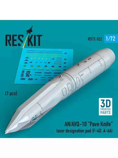 Reskit - AN/AVQ-10 Pave Knife laser designation pod (1 pcs) (F-4D, A-6A) (3D Printed)