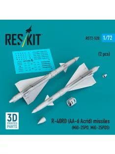   Reskit - R-40RD (AA-6 Acrid) missiles (2 pcs) (MiG-25PD MiG-25PDS) (3D Printed)