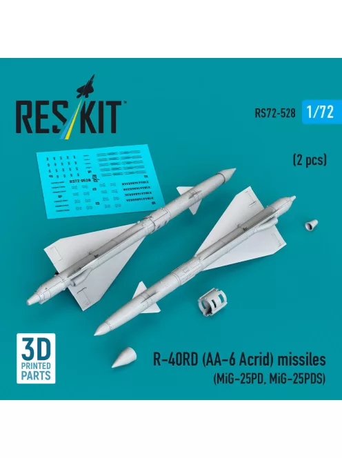 Reskit - R-40RD (AA-6 Acrid) missiles (2 pcs) (MiG-25PD MiG-25PDS) (3D Printed)