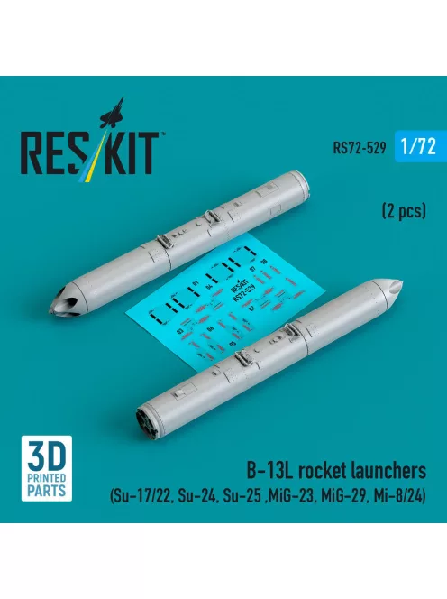 Reskit - B-13L rocket launchers (2 pcs) (Su-17/22, Su-24, Su-25 ,MiG-27, MiG-29) (3D Printed)