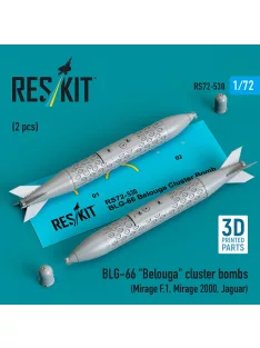   Reskit - BLG-66 Belouga cluster bombs (2 pcs) (Mirage F.1 Mirage 2000 Jaguar) (3D Printed)