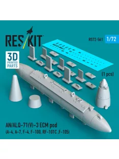   Reskit - AN/ALQ-71(V)-3 ECM pod (1pcs) (A-4 A-7 F-4 F-100 RF-101C ,F-105) (3D Printed)