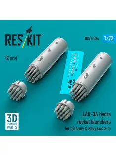   Reskit - LAU-3A Hydra rocket launchers for US Army & Navy (a/c & h) (2pcs) (3D Printed)