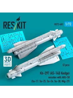   Reskit - Kh-29T (AS-14B Kedge) missiles with AKU-58 (2 pcs) Su-17, Su-25,Su-24, Su-30, Mig-27 (3D Printed)
