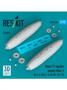   Reskit - Mark 77 napalm bombs Mod. 2 (2pcs) (A-4 A-26K F-4 AV-8B F/A-18) (3D Printed)