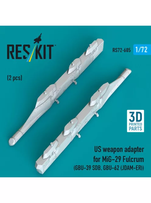 Reskit - US weapon adapter for MiG-29 Fulcrum (2 pcs) (GBU-39 SDB GBU-62 (JDAM-ER)) (3D Printed)