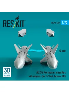   Reskit - AS.34 Kormoran missiles with adapters (2 pcs) (for F-104G Tornado IDS) (3D Printed)