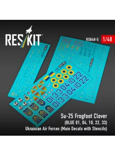   Reskit - Su-25 Frogfoot Clover (BLUE 01 04 10 22 33) Ukrainian Air Forces (Main Decals with Stencils)( )