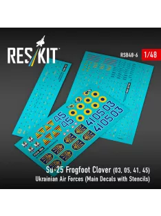   Reskit - Su-25 Frogfoot Clover (BLUE 03 05 41 45) Ukrainian Air Forces (Main Decals with Stencils)( )