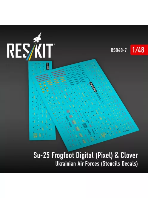 Reskit - Su-25 Frogfoot Digital (Pixel) & Clover Ukrainian Air Forces (Stencils Decals)( )