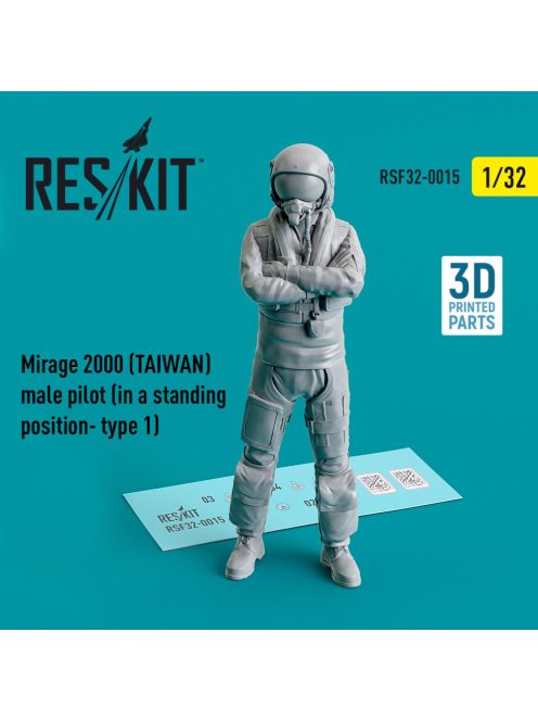 Reskit - Mirage 2000 (TAIWAN) male pilot (in a standing position- type 1) (3D Printed) (1/32)